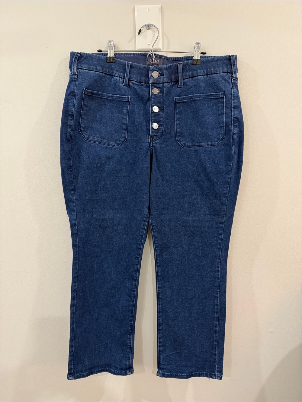 NYDJ Dark Blue Women's Waist Match Button-Fly Jeans